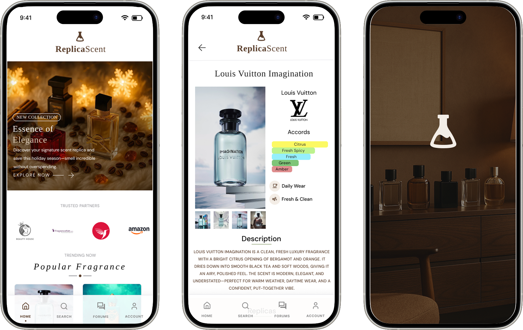 ReplicaScent app design preview